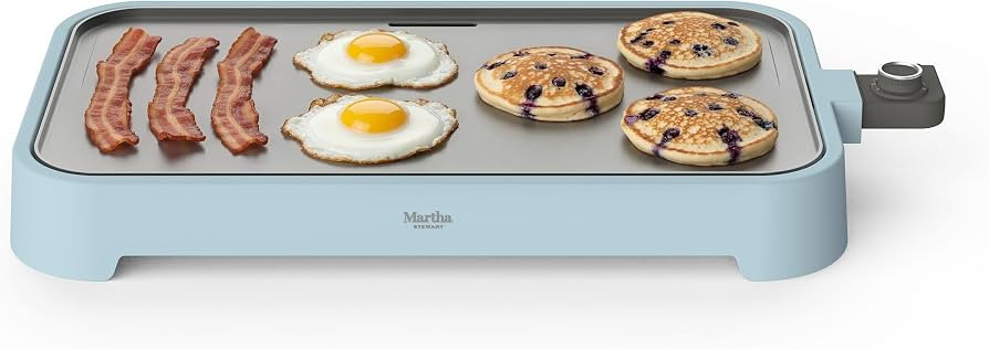 Martha Stewart 12” x 22” Electric Griddle, XL Ceramic Nonstick Flat Top Cooking Surface, Ad... | Amazon (US)