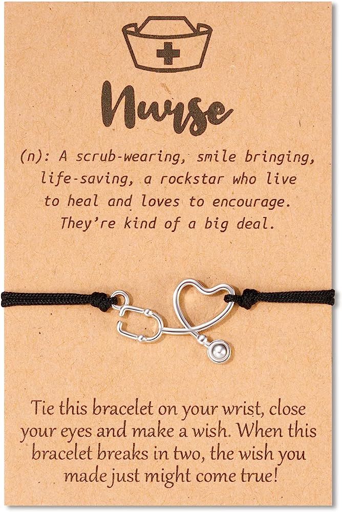 Dabem 1/3/5pcs Nurse Gifts for Women, Stethoscope RN Bracelet Nurses Week Gifts for Nurse, Nursing S | Amazon (US)