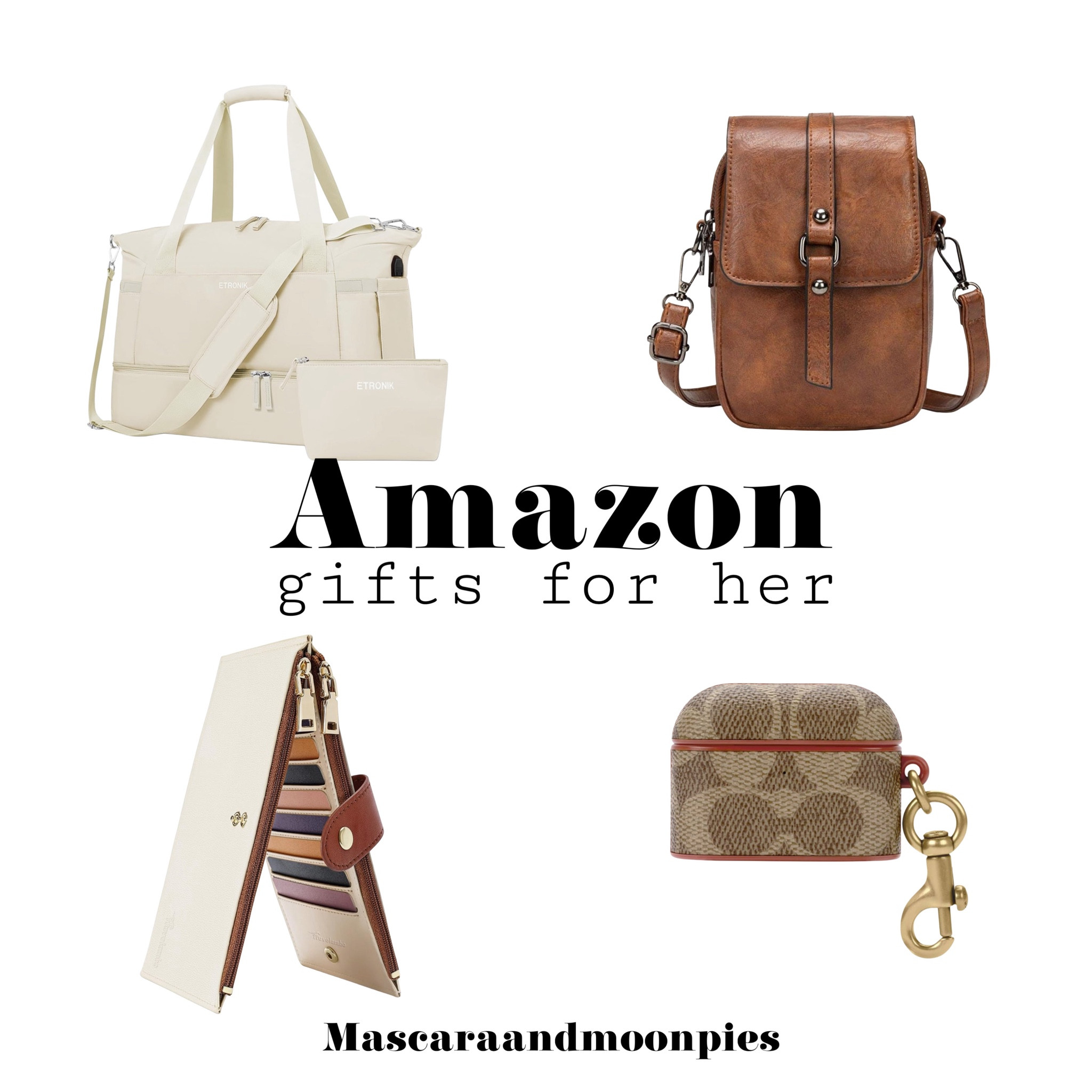 Holiday gift ideas. Wallet, overnight bag, purse, AirPod case  


#LTKHoliday #LTKFindsUnder50 #LTKGiftGuide