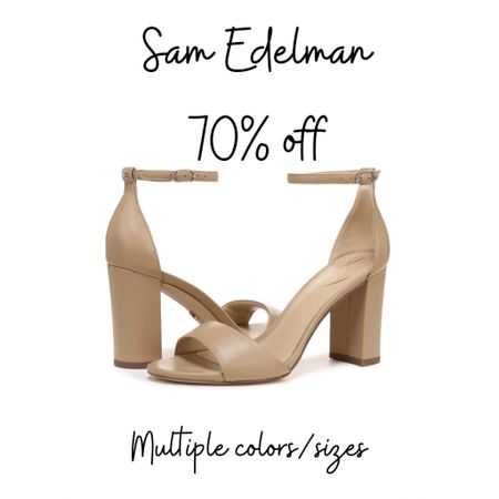 Huge sale on name brand items! This Sam Edelman heel is 70% off and comes in multiple colors!

#LTKshoecrush #LTKSpringSale #LTKfindsunder100