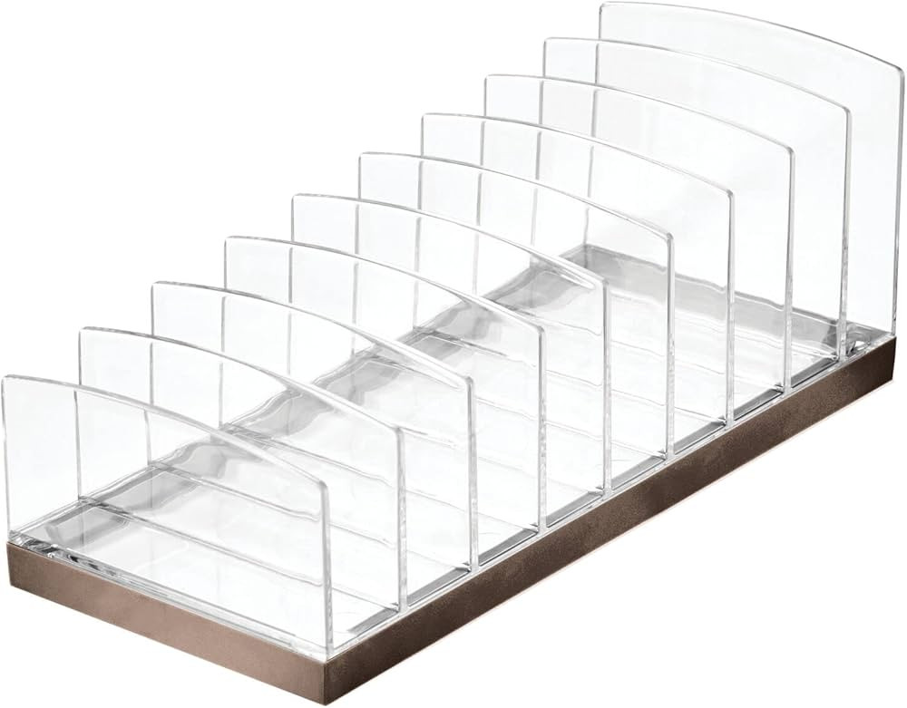 mDesign Plastic Divided Cosmetic Palette Organizer with 9 Sections - Makeup Storage for Bathroom ... | Amazon (US)