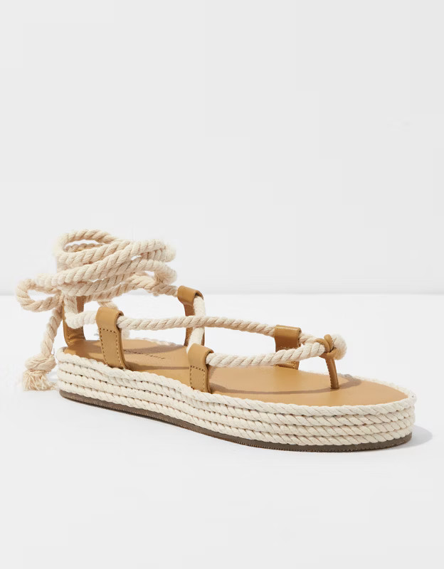 AE Lace-Up Rope Sandal | American Eagle Outfitters (US & CA)