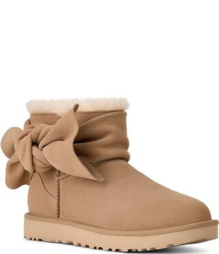 Classic Mini Bow Suede Booties | Dillard's