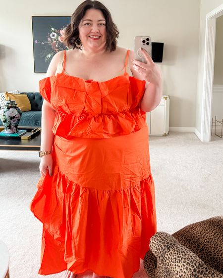 This bright orange set didn’t work for me, but maybe it will for someone else! Sizes 14-32

#LTKplussize #LTKover40