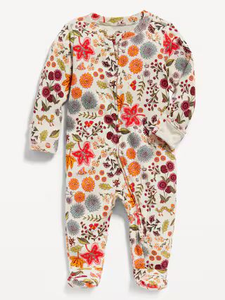 Unisex Printed 2-Way-Zip Sleep & Play Footed One-Piece for Baby | Old Navy (US)