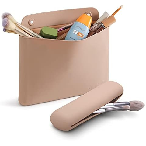 FERYES Silicone Makeup Bag, Premium Travel Toiletry Bag for Women, Easy Carry Cosmetic Bag for Ma... | Amazon (US)