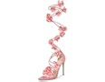 richealnini Floral Heel for Women Flowers Wrap Knee High Gladiator Sandals Stiletto High Heels | Amazon (US)