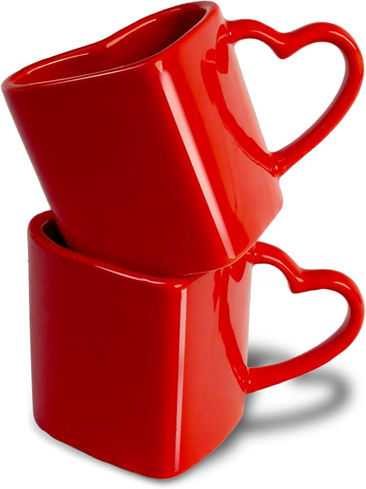 2 Pack Valentines Mugs Valentines Coffee Mug Valentines Day Heart Mugs Romantic Ceramic Cups,9.8 ... | Amazon (US)