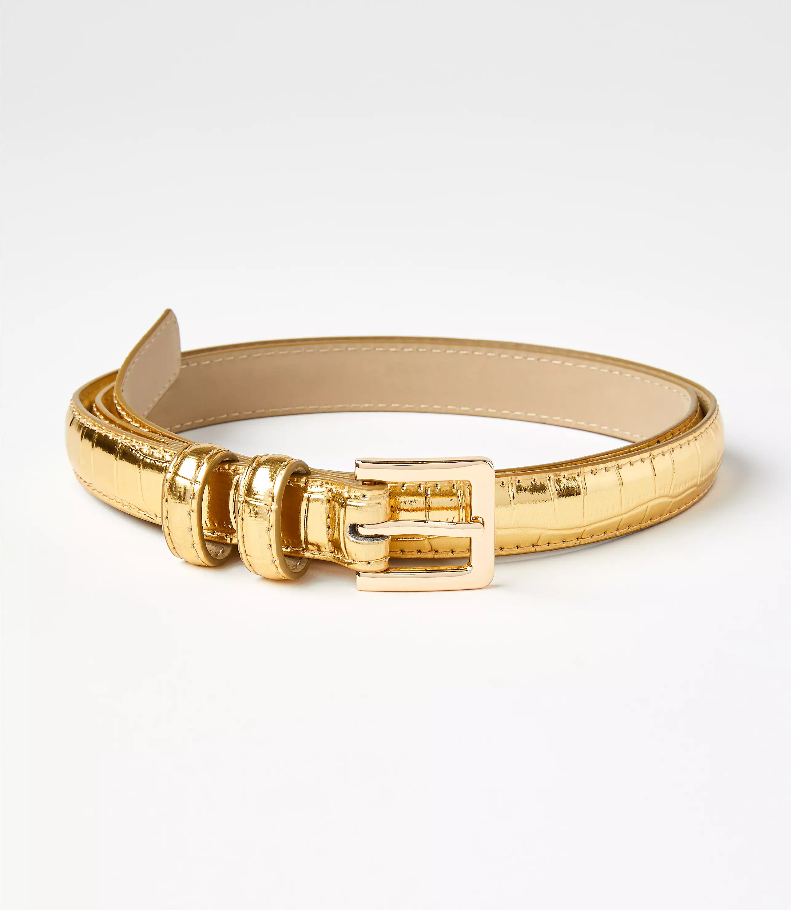 Metallic Embossed Belt | LOFT