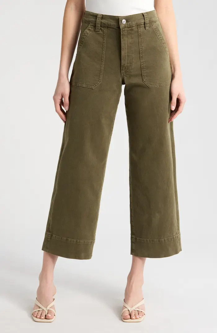 Cameron High Waist Ankle Wide Leg Utility Jeans | Nordstrom