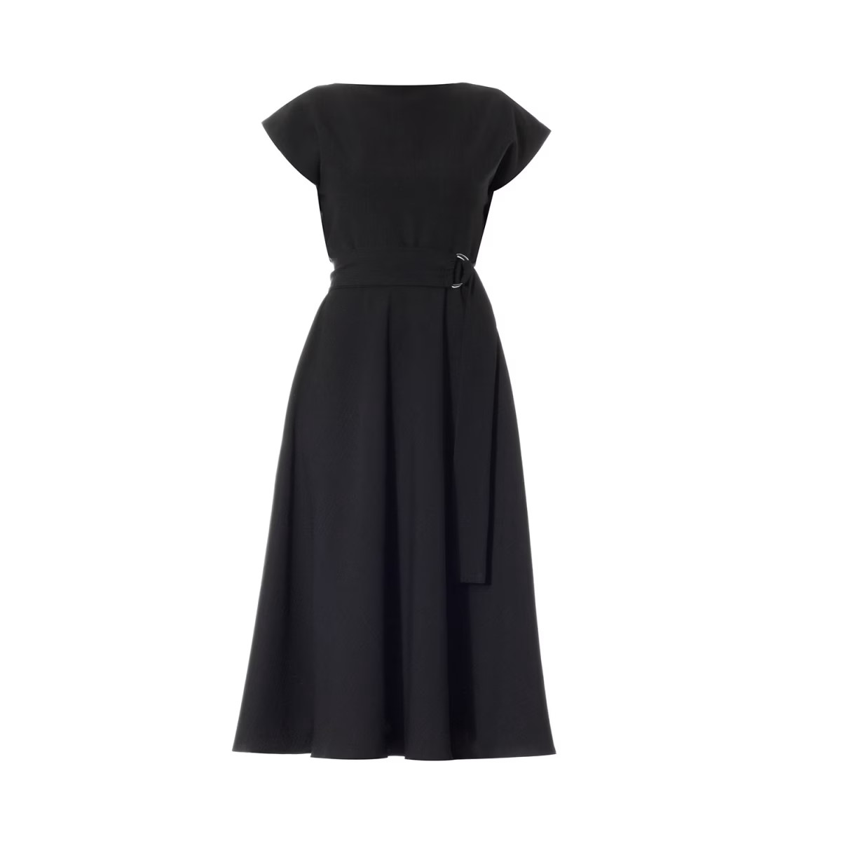 Stine Black Midi Dress | Wolf & Badger (US)
