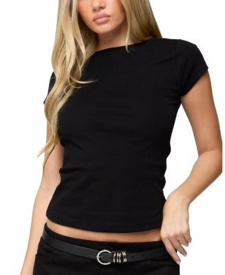 Oliana Ribbed Boat Neck T-Shirt | Bloomingdale's (US)
