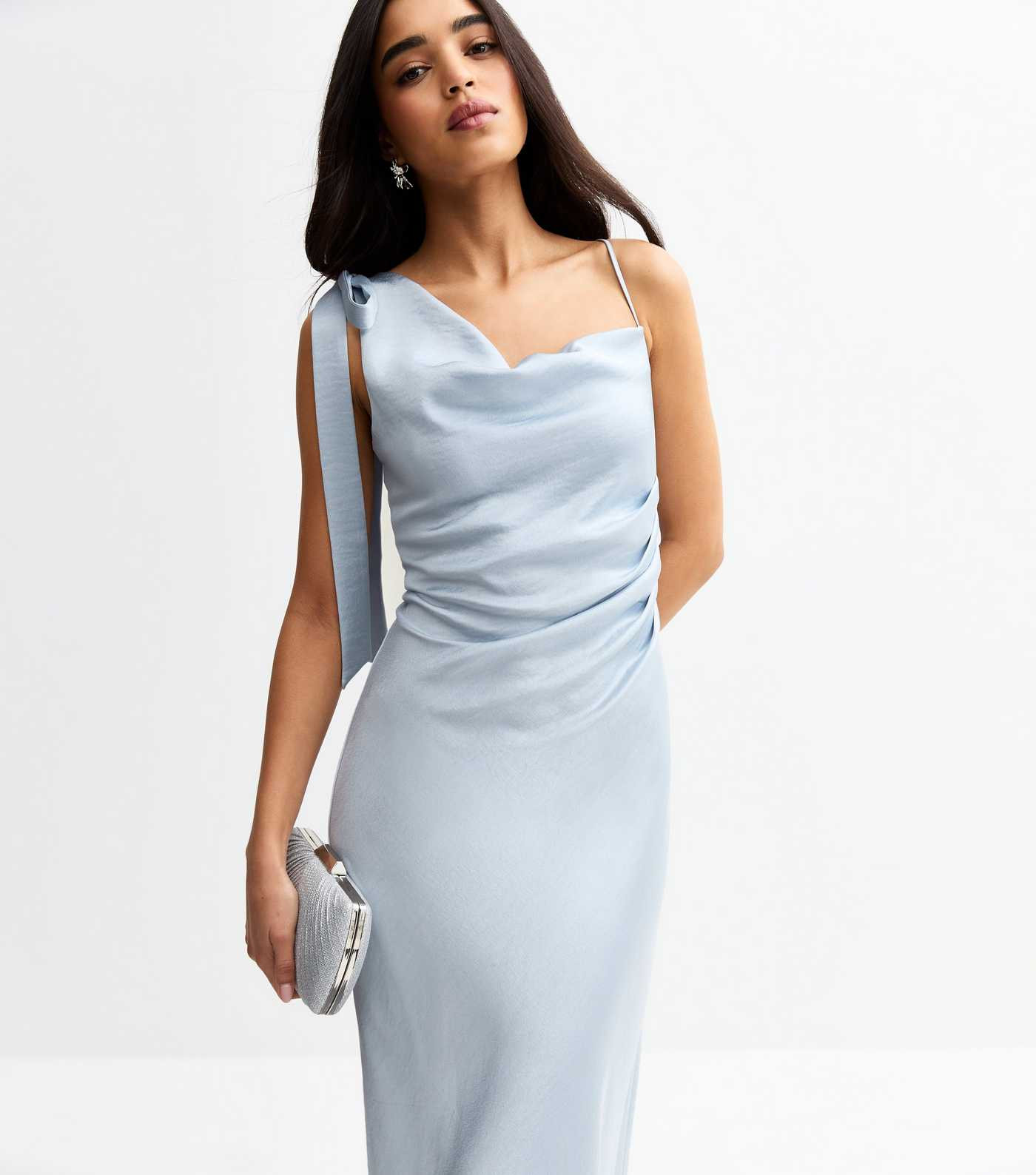 Light Blue One Shoulder Midi Dress | New Look | New Look (UK)