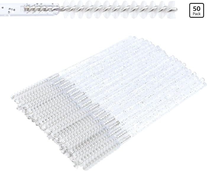 Mini Disposable Skinny Mascara Wands 50pcs Micro Eyelash Brush Small Silver Makeup Brush Applicat... | Amazon (US)