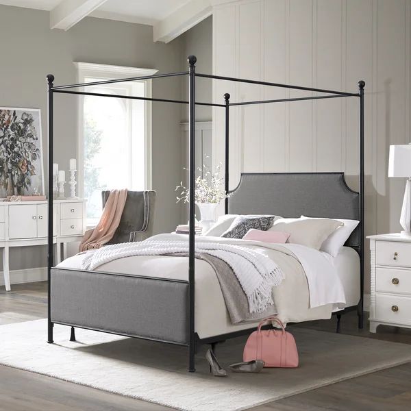 Nordland Upholstered Low Profile Canopy Bed | Wayfair North America