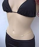 SWAROVSKI Crystal Gold Belly Chain, Belly Chain Jewelry Body Chain, Body Jewelry, Boho, Beach, Hippi | Amazon (US)