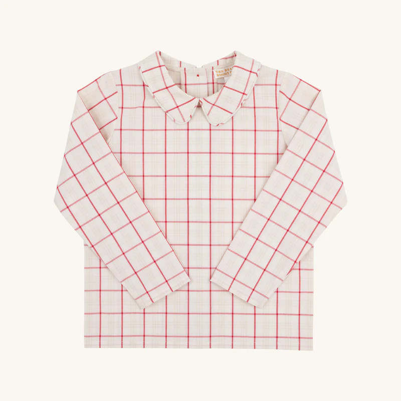 Peter Pan Collar Shirt (Long Sleeve Woven) - Oak Park Plaid | The Beaufort Bonnet Company