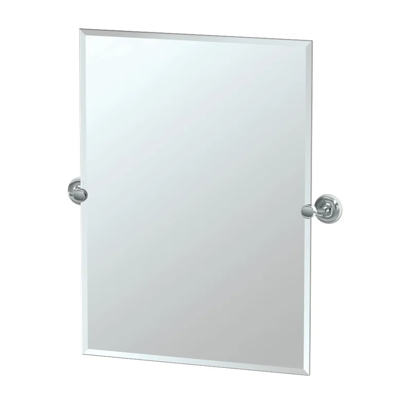 Designer II Frameless Rectangle Bathroom Vanity Mirror | Pivoting (Tilts) and Beveled Mirror | Wayfair North America