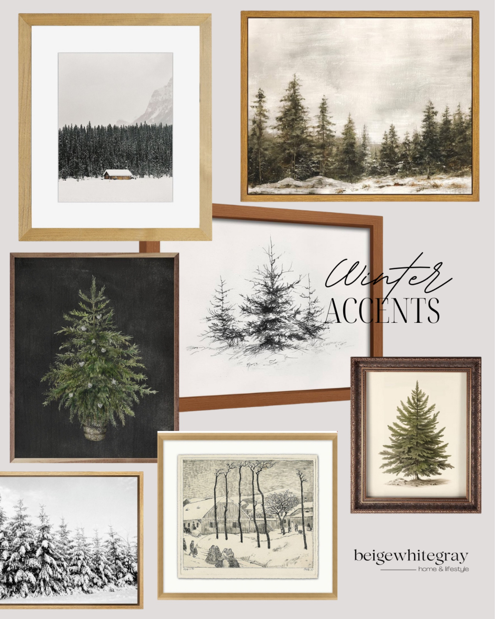 Winter art to accent a console table moment, for a cute vignette in your kitchen, shelving, etc… the possibilities are endless! Loving these holiday art options that can carry you into the winter months past the holidays. 

#LTKHoliday #LTKStyleTip #LTKHome