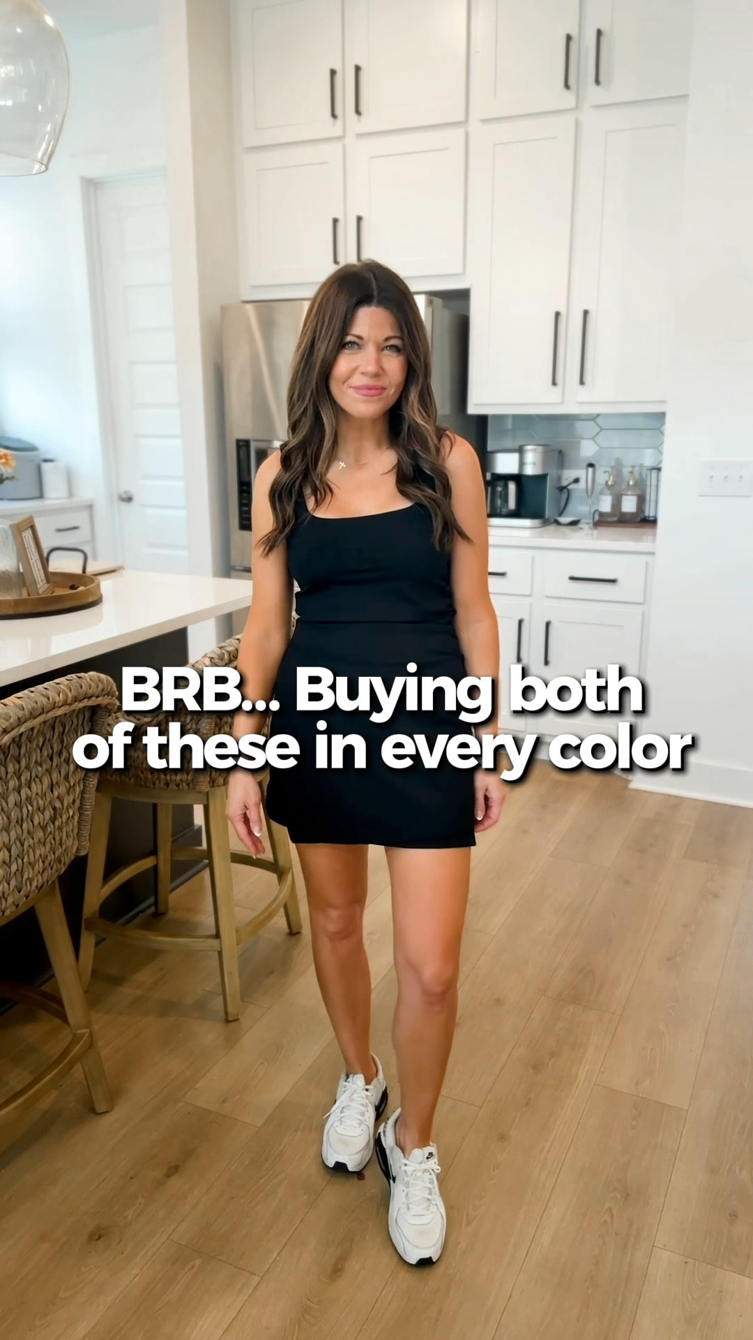 BRB buying this in every color because why are they both THIS good! 

Affordable, flattering, easy to throw on — Truly my mom uniform in warmer weather. 

Wearing a size Small in both. 

#LTKOver40 #LTKActive #LTKmomlife