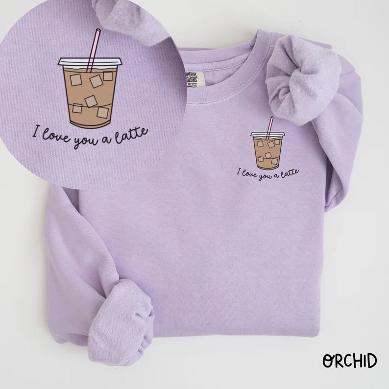 Cute Teacher Valentine Comfort Colors® Sweatshirt Retro Heart Coffee Latte Women's Valentines Da... | Etsy (US)