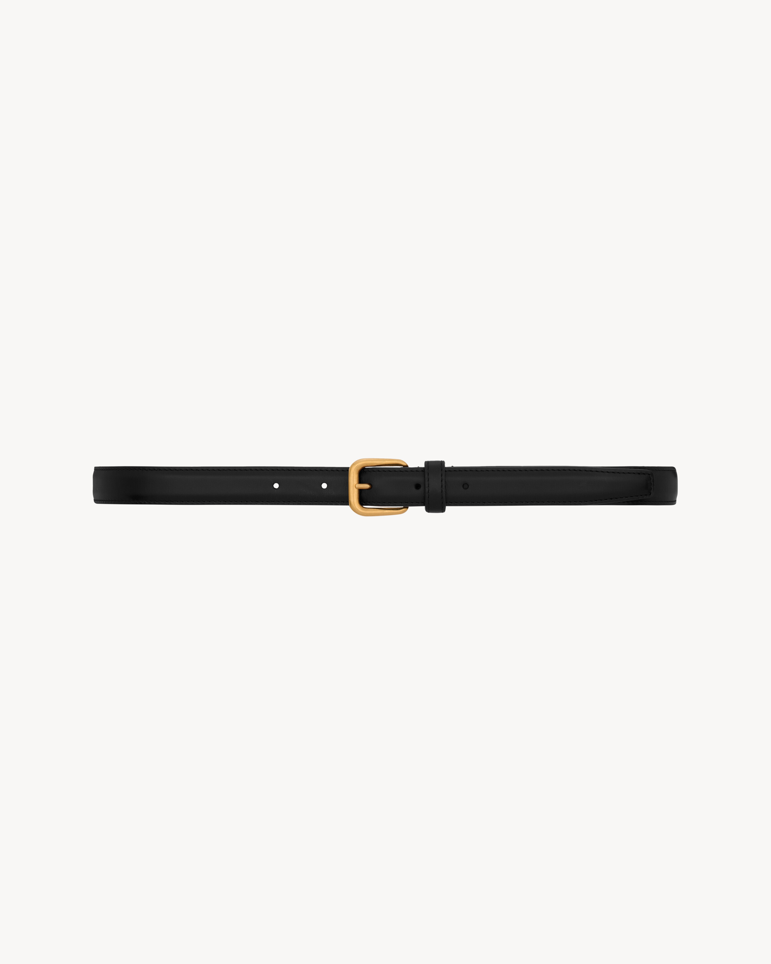 Saint Laurent Rectangular Buckle Thin Belt In Smooth Leather - Black - Women - 38 | Saint Laurent Inc. (Global)