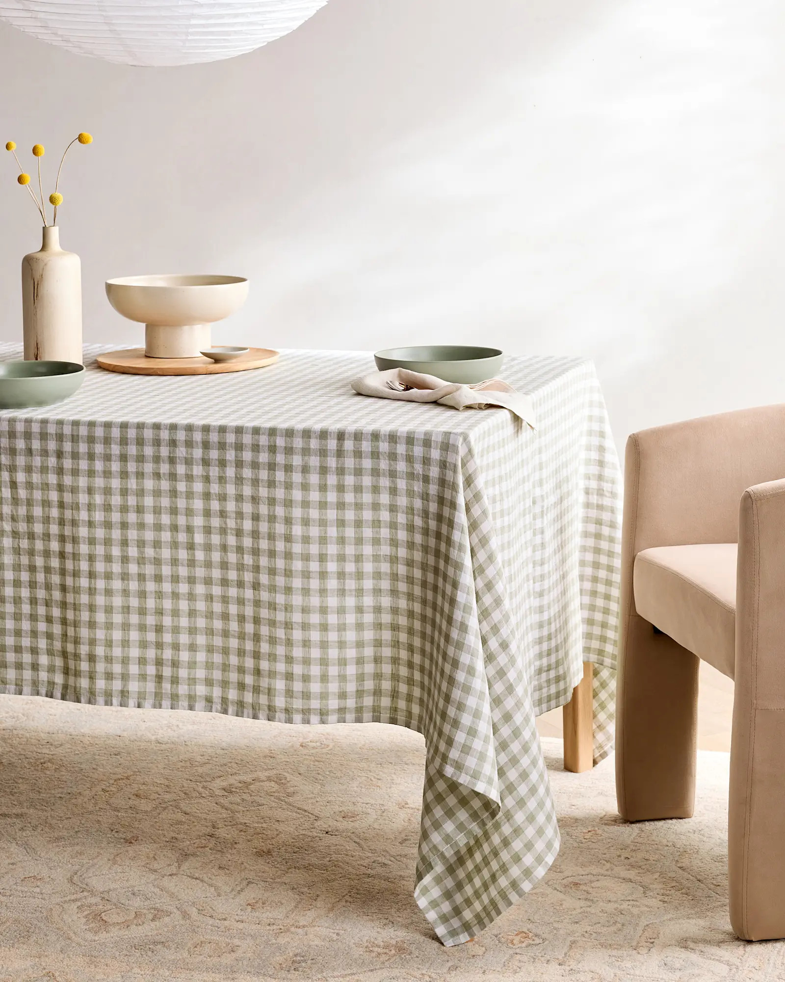 European Linen Gingham Tablecloth | Quince