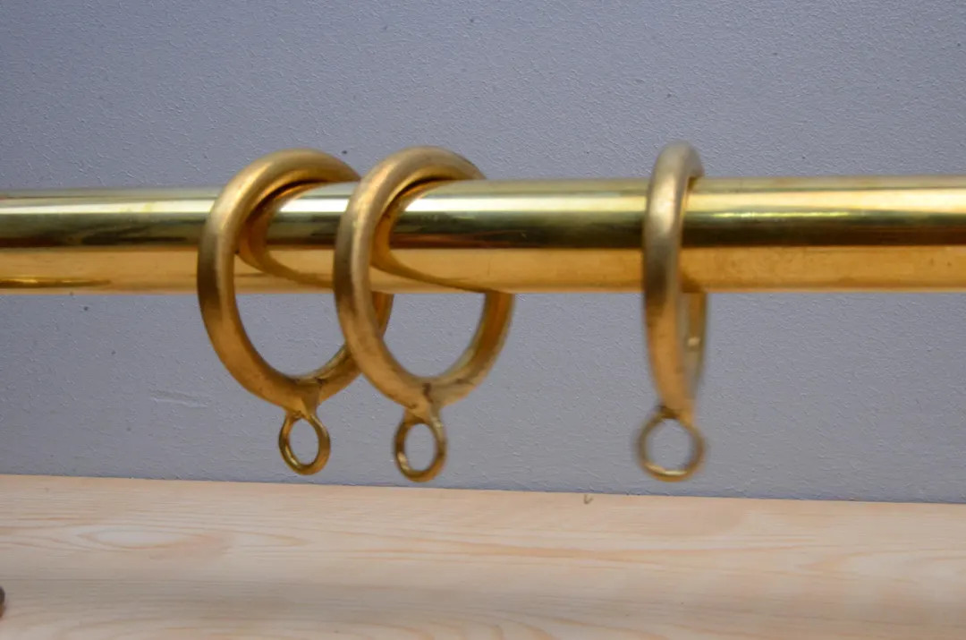 Solid Brass Rings For Curtain Rod, Drapery Curtain Holders | Etsy (US)