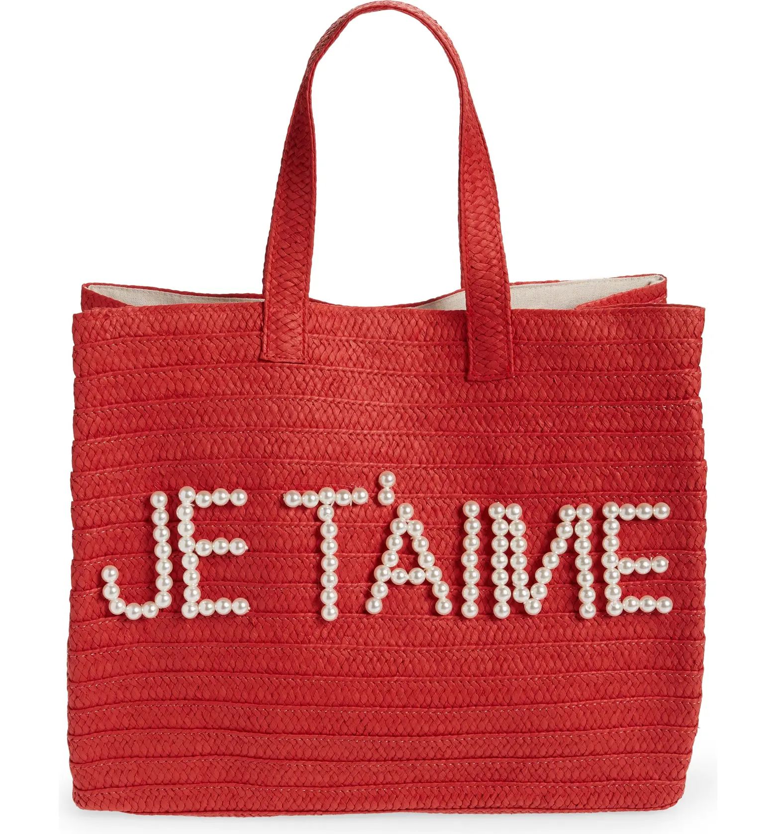 btb Los Angeles Je T-aime Straw Tote | Nordstrom | Nordstrom