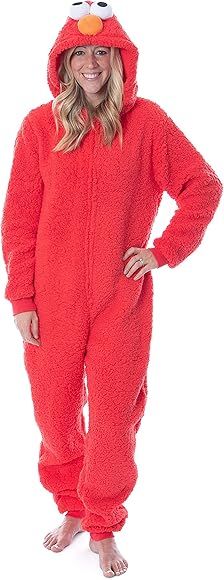 MJC International Sesame Street Adult Elmo Sherpa Union Suit Costume Pajama For Men Women (Medium... | Amazon (US)