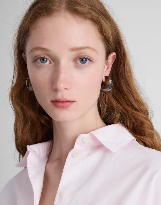 Semiprecious Chunky Hoop Earrings | Madewell