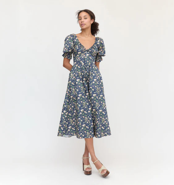 The Ophelia Dress - Navy Bluebonnet | Hill House Home US