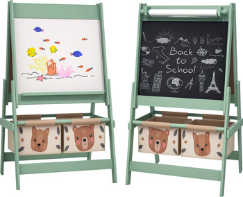 Kids 3-in-1 Art Easel with Paper Roll, Blackboard, Whiteboard, Storage Baskets​ | Nordstrom