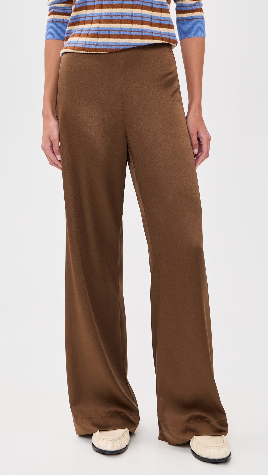 STAUD Stroll Silk Pants Cigar L | Shopbop