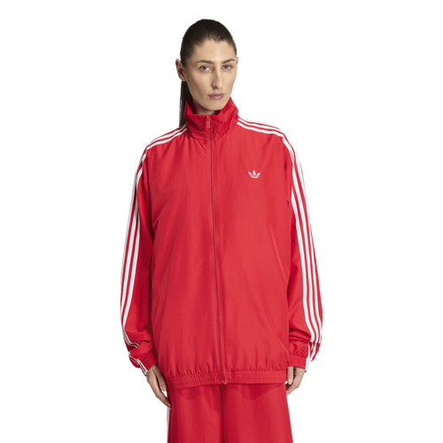 adidas Womens adidas Originals adilenium Firebird Track Top - Womens Better Scarlet/White Size L | Foot Locker (US)