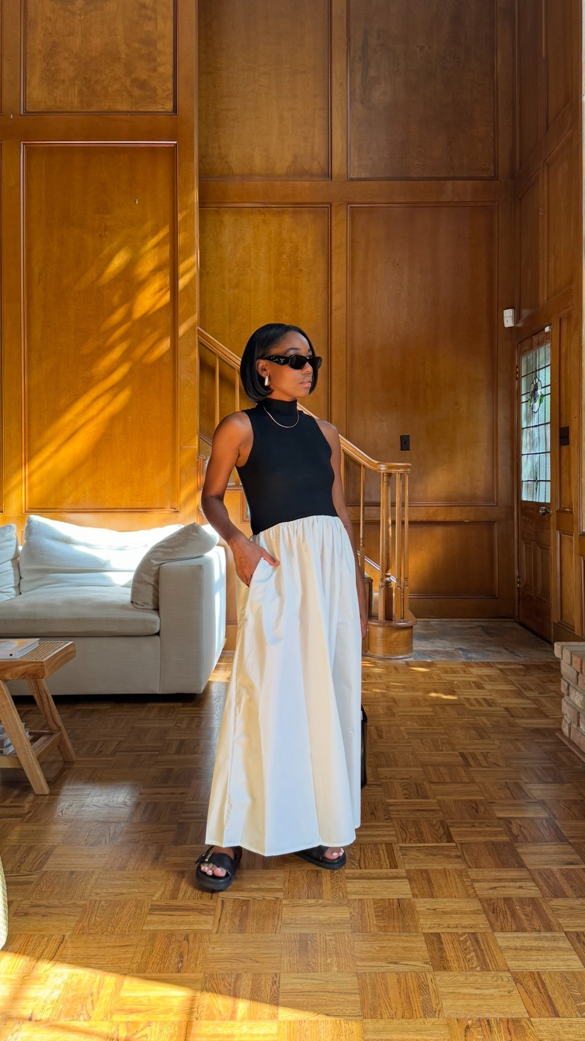 Sleeveless turtleneck summer dress with pockets 

#LTKPetite #LTKStyleTip