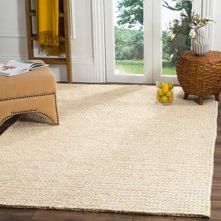 SAFAVIEH Handmade Natural Fiber Evlampia Jute Rug - 6' x 6' Round - Ivory | Bed Bath & Beyond