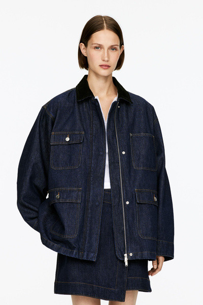Oversized Denim Jacket – Dark Blue – Women – ARKET GB | Arket UK