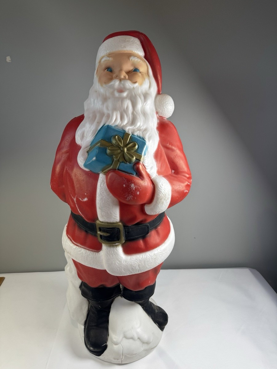 Vintage Christmas 34” General Foam Santa Claus Blue Eyes Blow Mold No Light-READ | eBay | eBay US