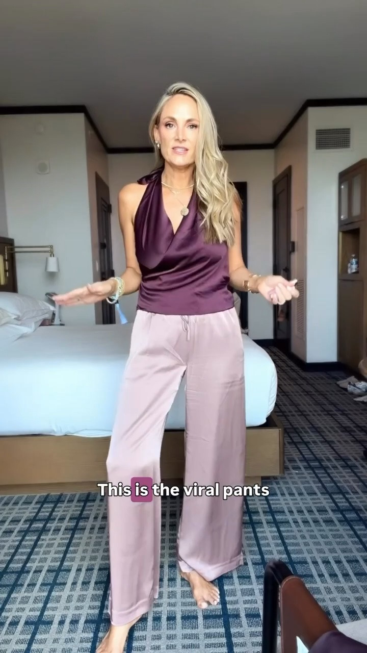 Aritzia viral pants now in satin! Wearing small

#LTKootd #LTKgrwm #LTKOver40
