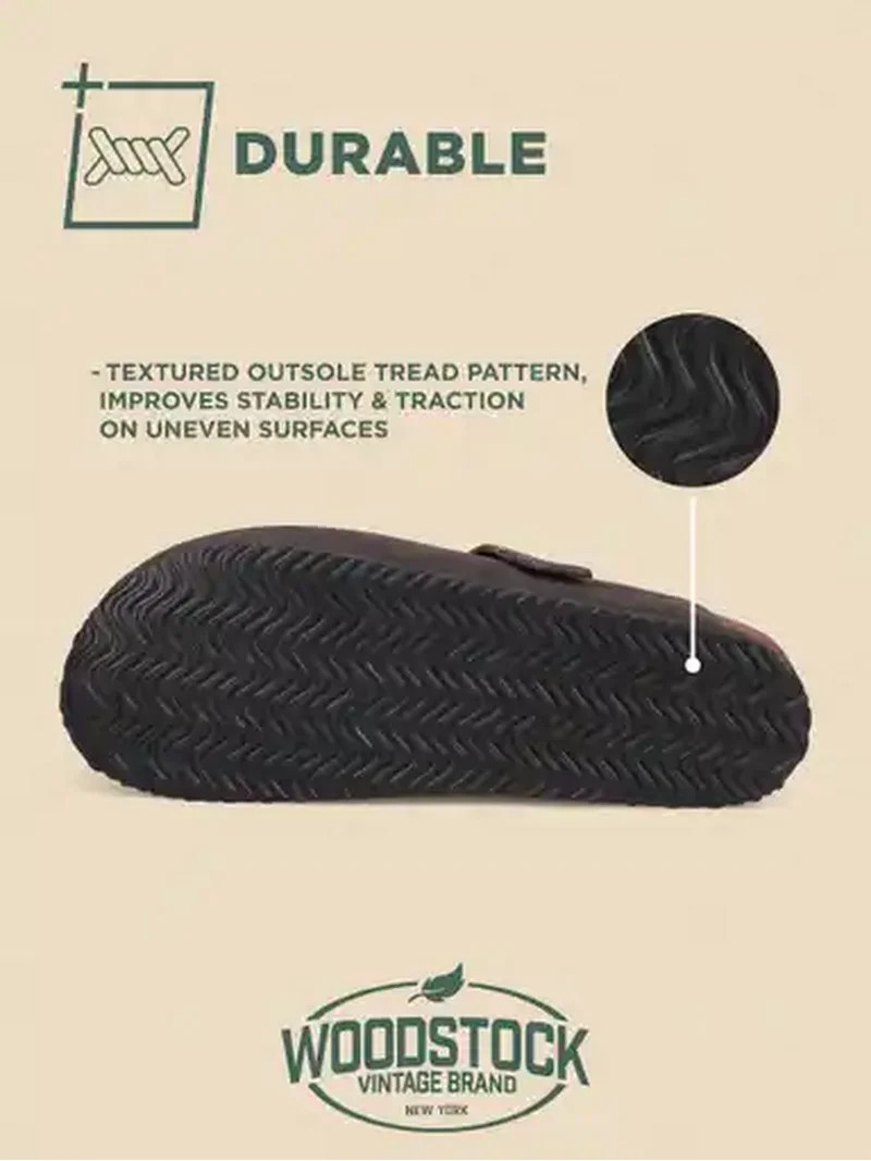 Woodstock Men's Beacon Genuine Leather Comfort Clog Sandal | Walmart (US)