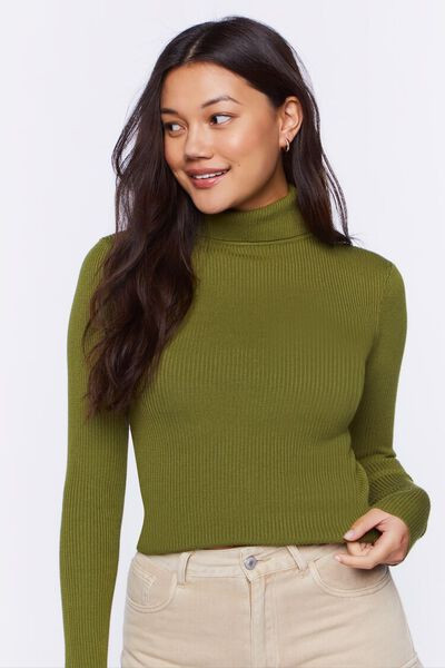 Ribbed Turtleneck Sweater-Knit Top | Forever 21 (US)