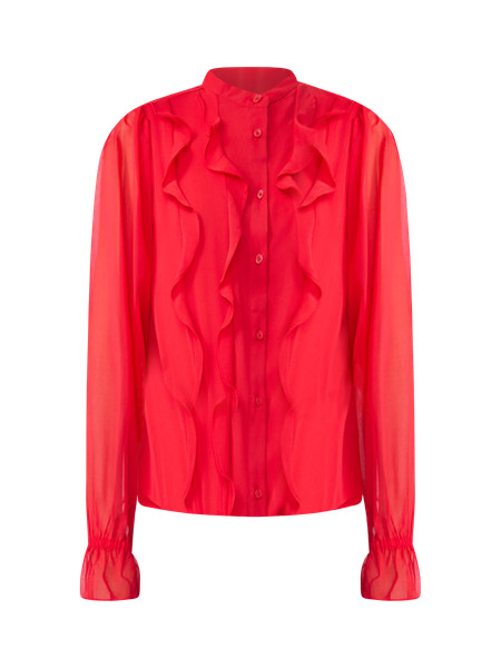 Ruffle Button Down Shirt | Ann Taylor