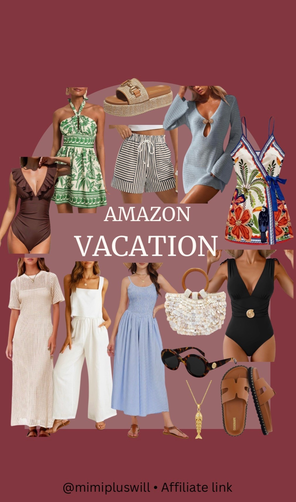 Amazon vacation outfits!

Resort wear | beach vacation | beach outfit | vacation dress | bathing suit 
Follow @mimipluswill for more!  

#LTKPetite #LTKSeasonal #LTKTravel