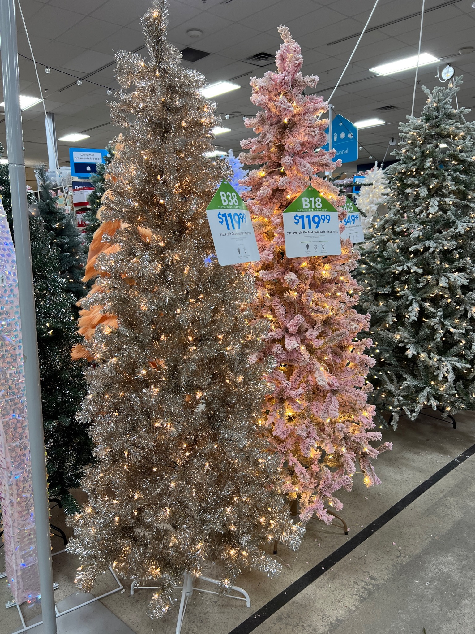 At Home has a  great collection of Christmas trees! I loved that they had selections that weren’t traditional like this champagne colored tree and the pink tree. 🎄

#LTKhome #LTKHoliday #LTKSeasonal