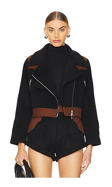 Understated Leather Love Story Jacket in Brown & Black from Revolve.com | Revolve Clothing (Global)
