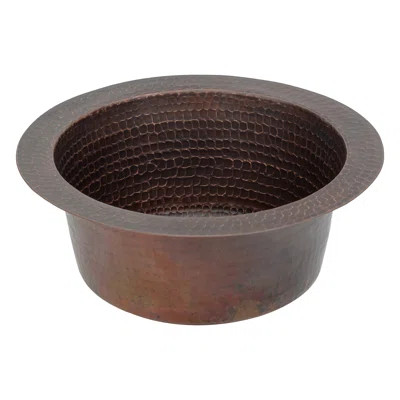 10" Round Hammered Copper Bar Sink w/ 2" Drain Opening | Wayfair North America