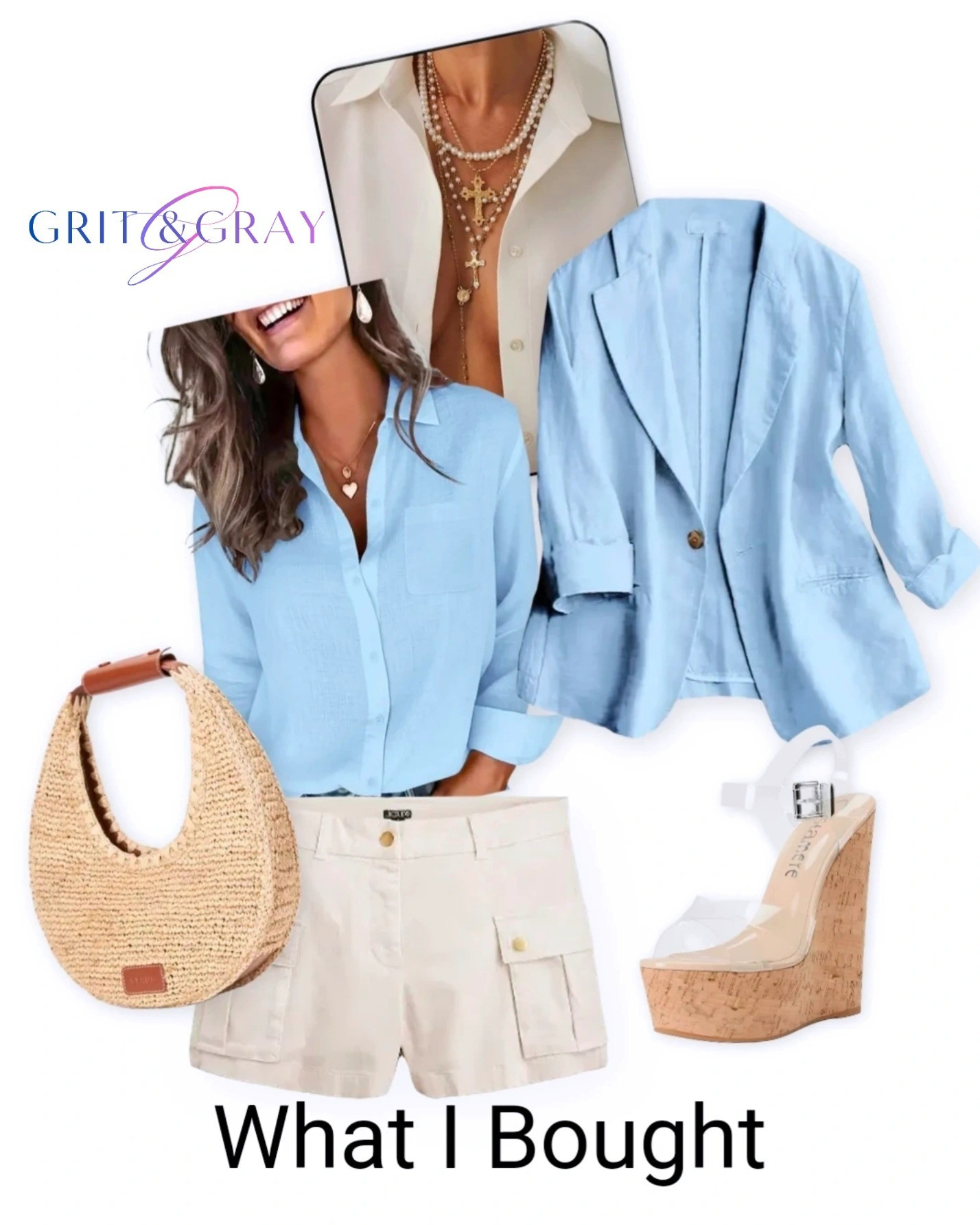 What a perfect casual but elevated outfit to look put together for the summer ladies!? I love linen and this blazer and button down top is the perfect shade of blue to stay cool all summer long! 

I’m 5’6, 160lbs and I am wearing Large in jacket and shirt, 9 in shoes and 10 in shorts

#LTKMidsize #LTKOver40 #LTKootd