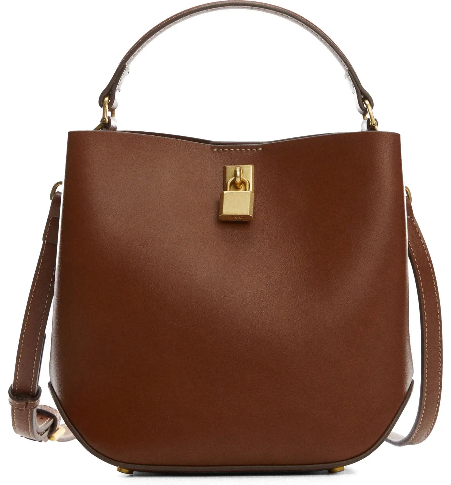 Padlock Faux Leather Mini Shopper Bag | Nordstrom
