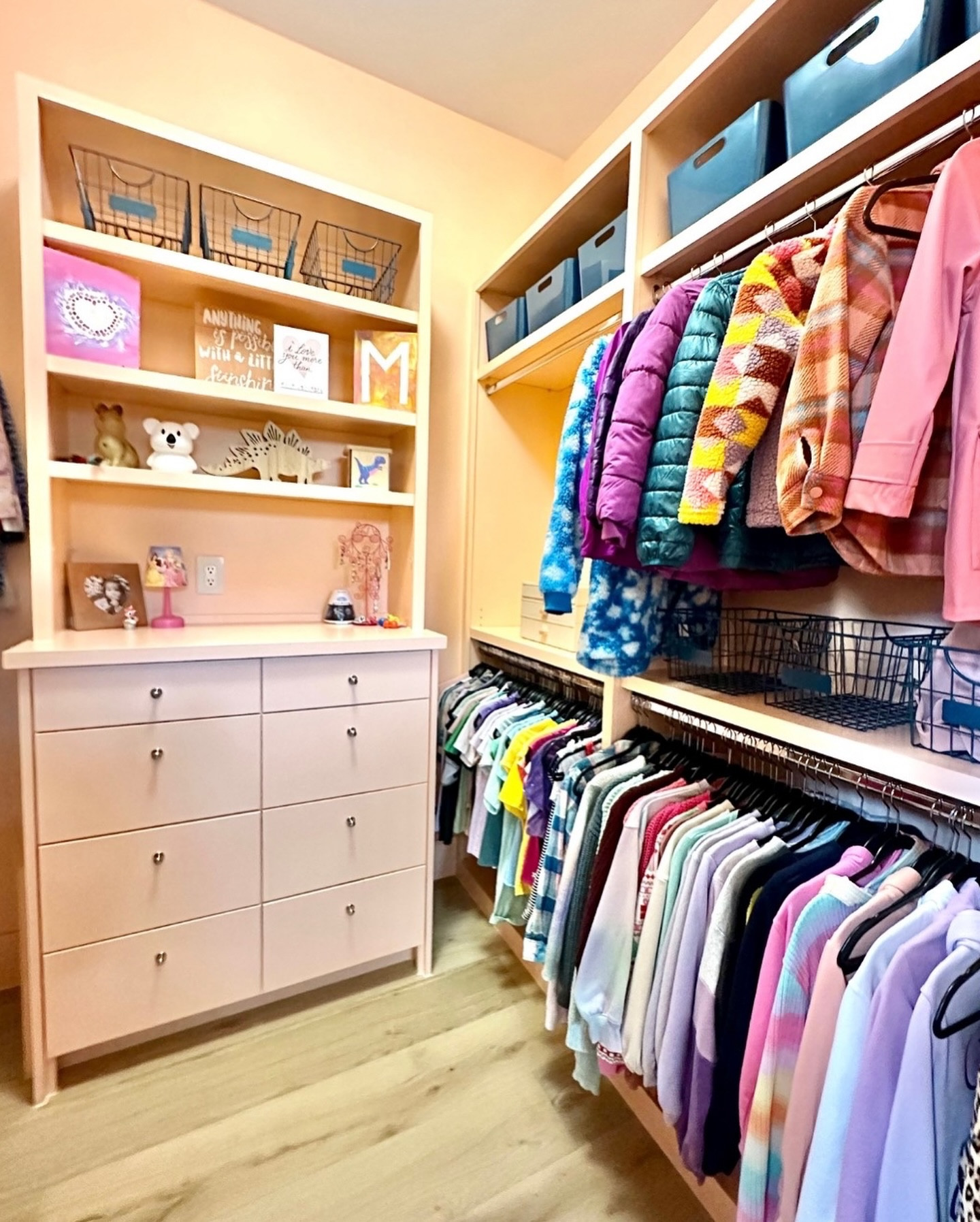 Pretty in peach 🍑
.
.
.
#projectpickwick #CustomHomes #Kidscloset #bigsister #kidsorganization  #summerorganizationhacks #playroomorganization #ShaiOrganized  #mariekondo #austintexas #afreshstart #moveinready #moveinday #dreamhome #dreamcometrue #homeorganization #newhome #customhomes #austinrealestate #luxuryhomes #movingtoaustin  #austinprofessionalorganizer #kidsorganization #organizationtoys